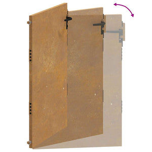 vidaXL Garden Gate 100x150 cm Corten Steel