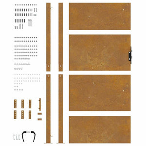vidaXL Garden Gate 100x175 cm Corten Steel