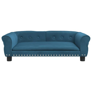 vidaXL Dog Bed Blue 95x55x30 cm Velvet