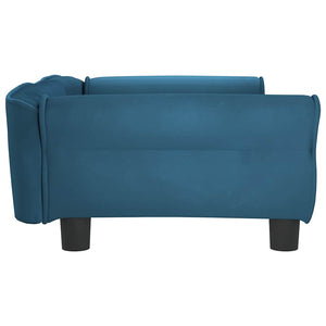 vidaXL Dog Bed Blue 95x55x30 cm Velvet