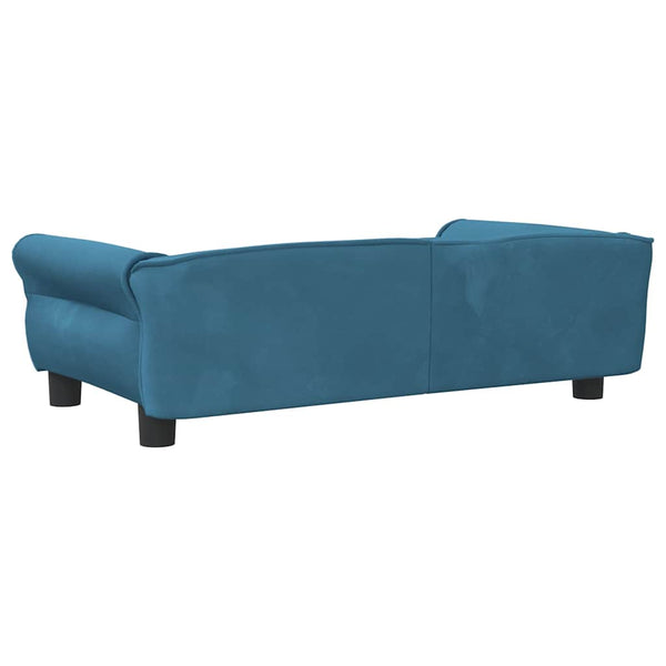 vidaXL Dog Bed Blue 95x55x30 cm Velvet
