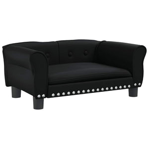 vidaXL Dog Bed Black 70x45x30 cm Faux Leather