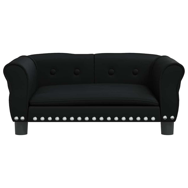 vidaXL Dog Bed Black 70x45x30 cm Faux Leather