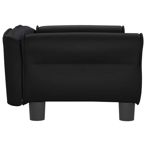 vidaXL Dog Bed Black 70x45x30 cm Faux Leather