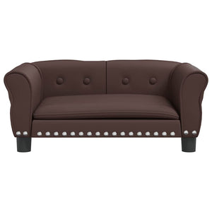 vidaXL Dog Bed Brown 70x45x30 cm Faux Leather