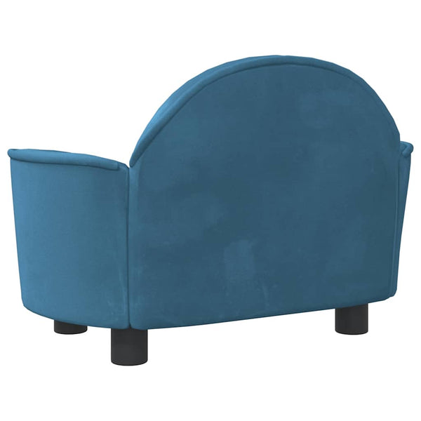 vidaXL Dog Bed Blue 66x40x45 cm Velvet