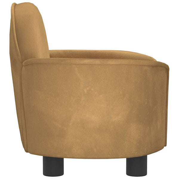 vidaXL Dog Bed Brown 66x40x45 cm Velvet