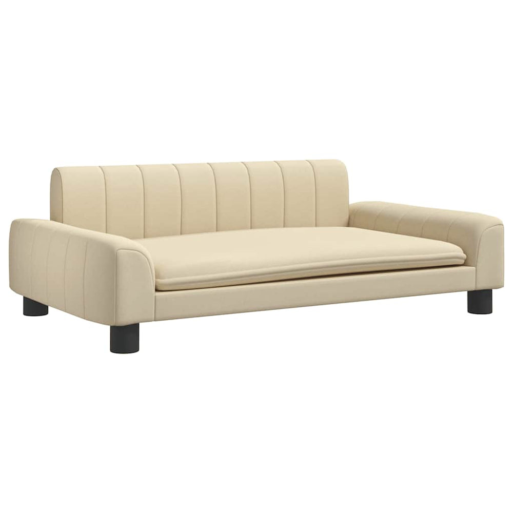 vidaXL Dog Bed Cream 90x53x30 cm Fabric