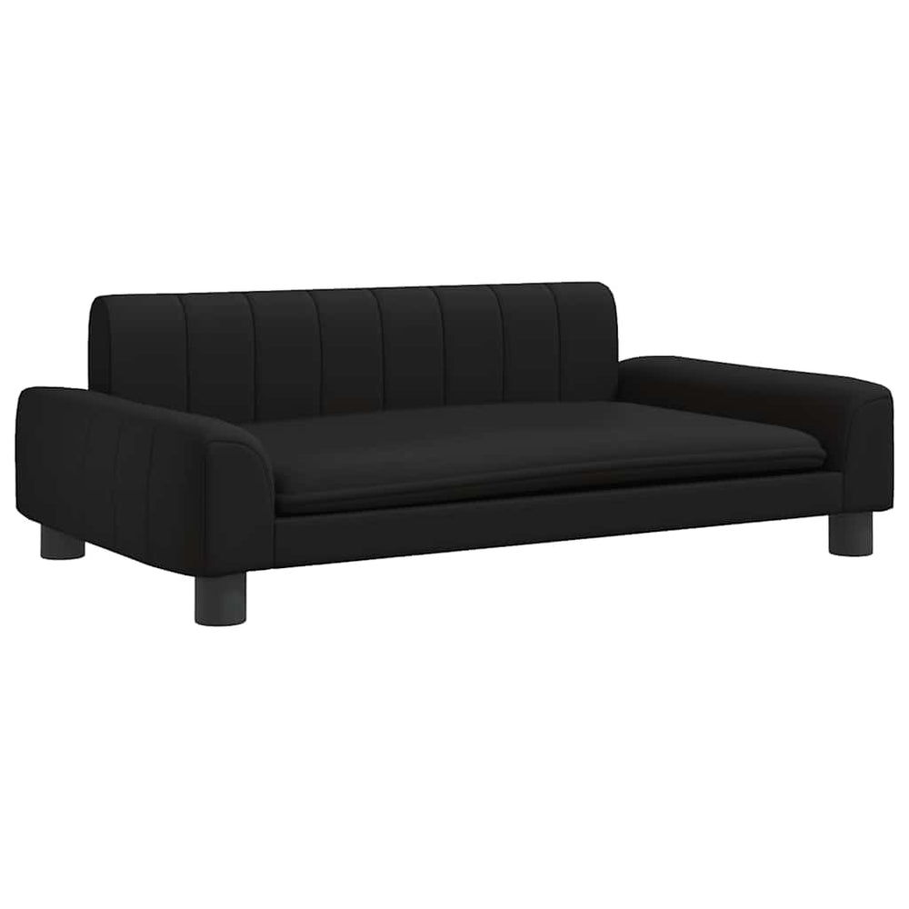 vidaXL Dog Bed Black 90x53x30 cm Faux Leather