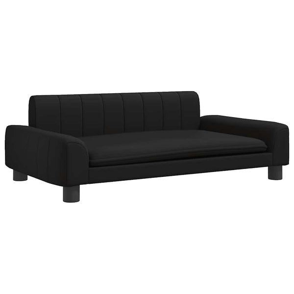 vidaXL Dog Bed Black 90x53x30 cm Faux Leather