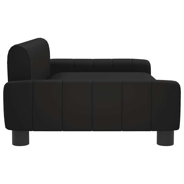 vidaXL Dog Bed Black 90x53x30 cm Faux Leather