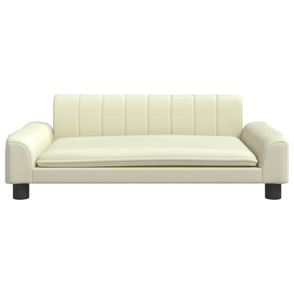 vidaXL Dog Bed Cream 90x53x30 cm Artificial Leather