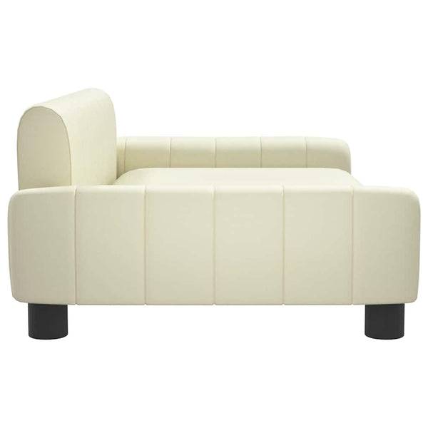vidaXL Dog Bed Cream 90x53x30 cm Artificial Leather