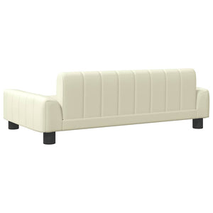 vidaXL Dog Bed Cream 90x53x30 cm Artificial Leather