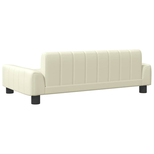 vidaXL Dog Bed Cream 90x53x30 cm Artificial Leather