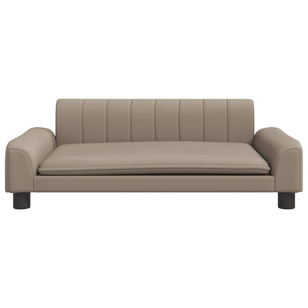 vidaXL Dog Bed Cappuccino Brown 90x53x30 cm Faux Leather