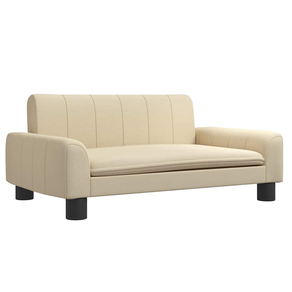vidaXL Dog Bed Cream 70x45x30 cm Fabric