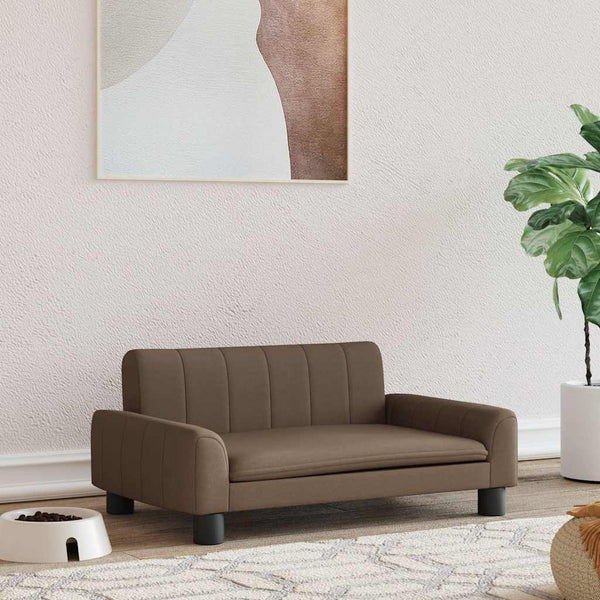vidaXL Dog Bed Brown 70x45x30 cm Fabric