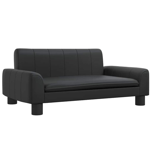 vidaXL Dog Bed Black 70x45x30 cm Faux Leather