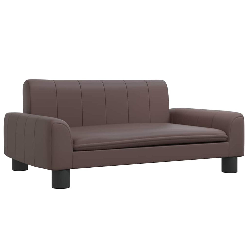 vidaXL Dog Bed Brown 70x45x30 cm Faux Leather