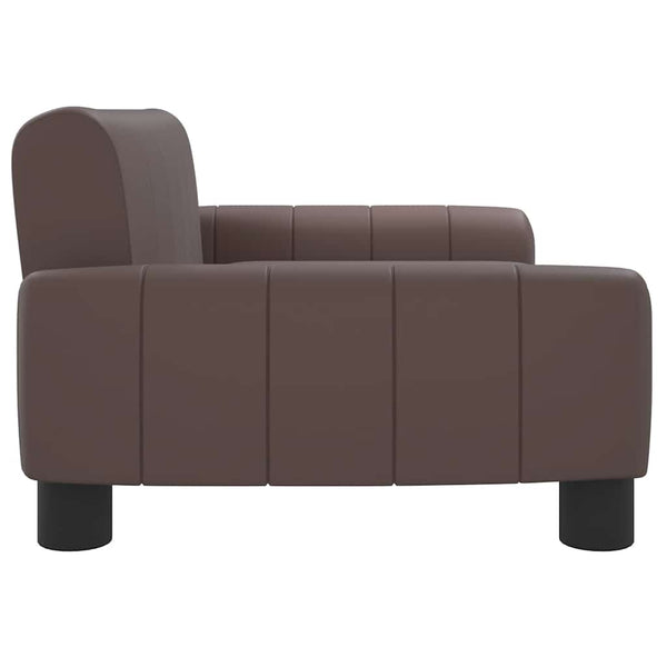 vidaXL Dog Bed Brown 70x45x30 cm Faux Leather