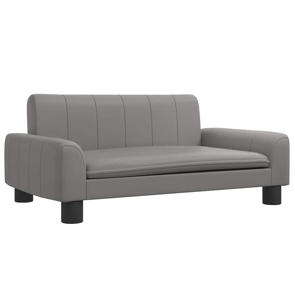 vidaXL Dog Bed Grey 70x45x30 cm Artificial Leather