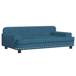 vidaXL Dog Bed Blue 90x53x30 cm Velvet