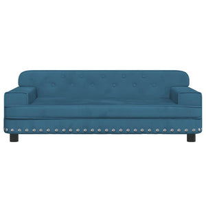 vidaXL Dog Bed Blue 90x53x30 cm Velvet