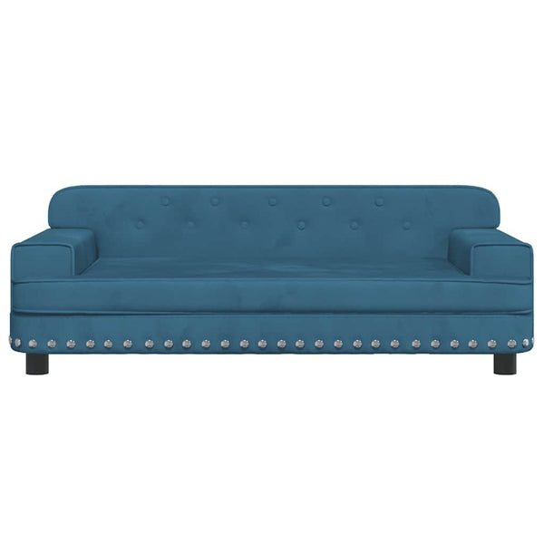 vidaXL Dog Bed Blue 90x53x30 cm Velvet