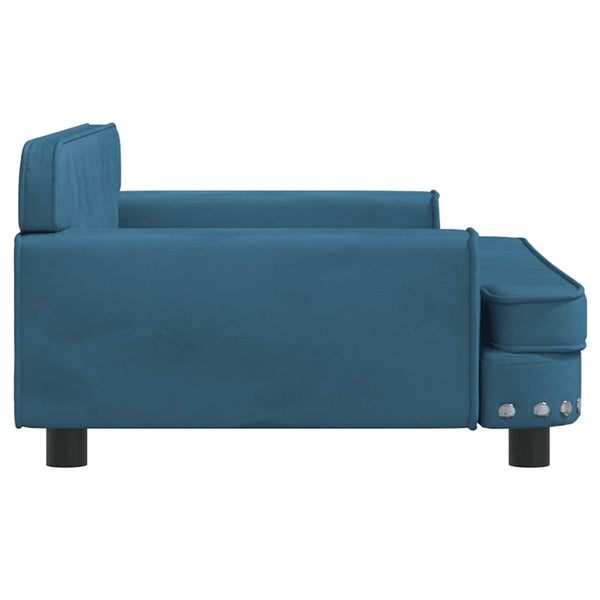 vidaXL Dog Bed Blue 90x53x30 cm Velvet