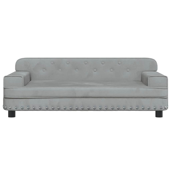 vidaXL Dog Bed Light Grey 90x53x30 cm Velvet