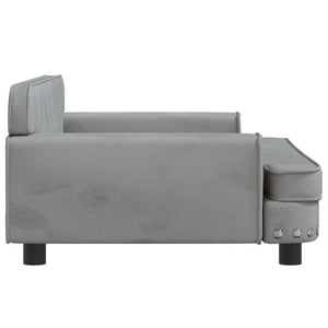 vidaXL Dog Bed Light Grey 90x53x30 cm Velvet
