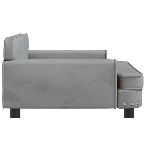 vidaXL Dog Bed Light Grey 90x53x30 cm Velvet