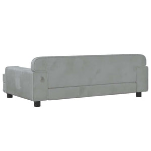 vidaXL Dog Bed Light Grey 90x53x30 cm Velvet