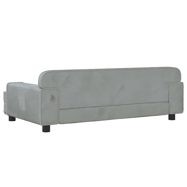 vidaXL Dog Bed Light Grey 90x53x30 cm Velvet