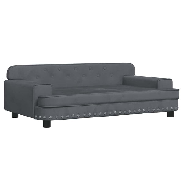 vidaXL Dog Bed Dark Grey 90x53x30 cm Velvet