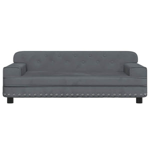 vidaXL Dog Bed Dark Grey 90x53x30 cm Velvet