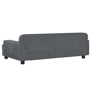vidaXL Dog Bed Dark Grey 90x53x30 cm Velvet
