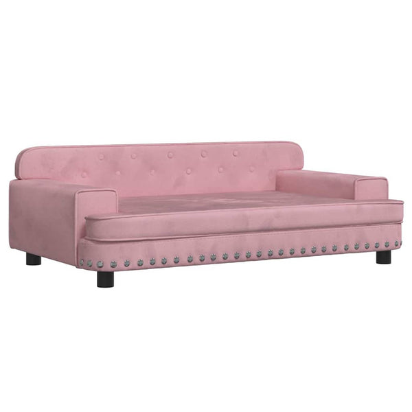vidaXL Dog Bed Pink 90x53x30 cm Velvet