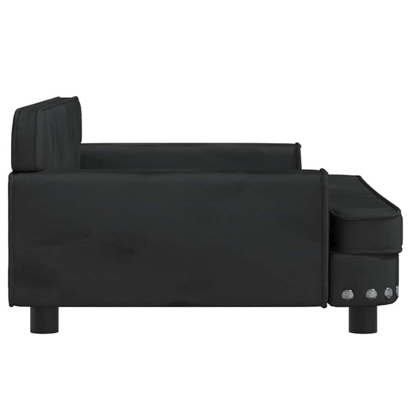 vidaXL Dog Bed Black 90x53x30 cm Velvet