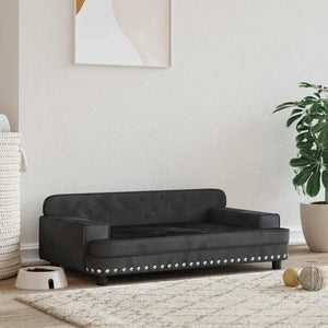vidaXL Dog Bed Black 90x53x30 cm Velvet