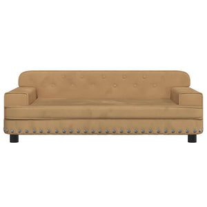 vidaXL Dog Bed Brown 90x53x30 cm Velvet
