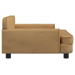 vidaXL Dog Bed Brown 90x53x30 cm Velvet