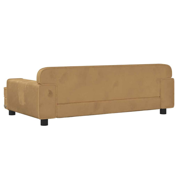 vidaXL Dog Bed Brown 90x53x30 cm Velvet