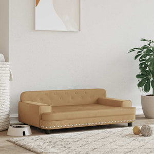 vidaXL Dog Bed Brown 90x53x30 cm Velvet