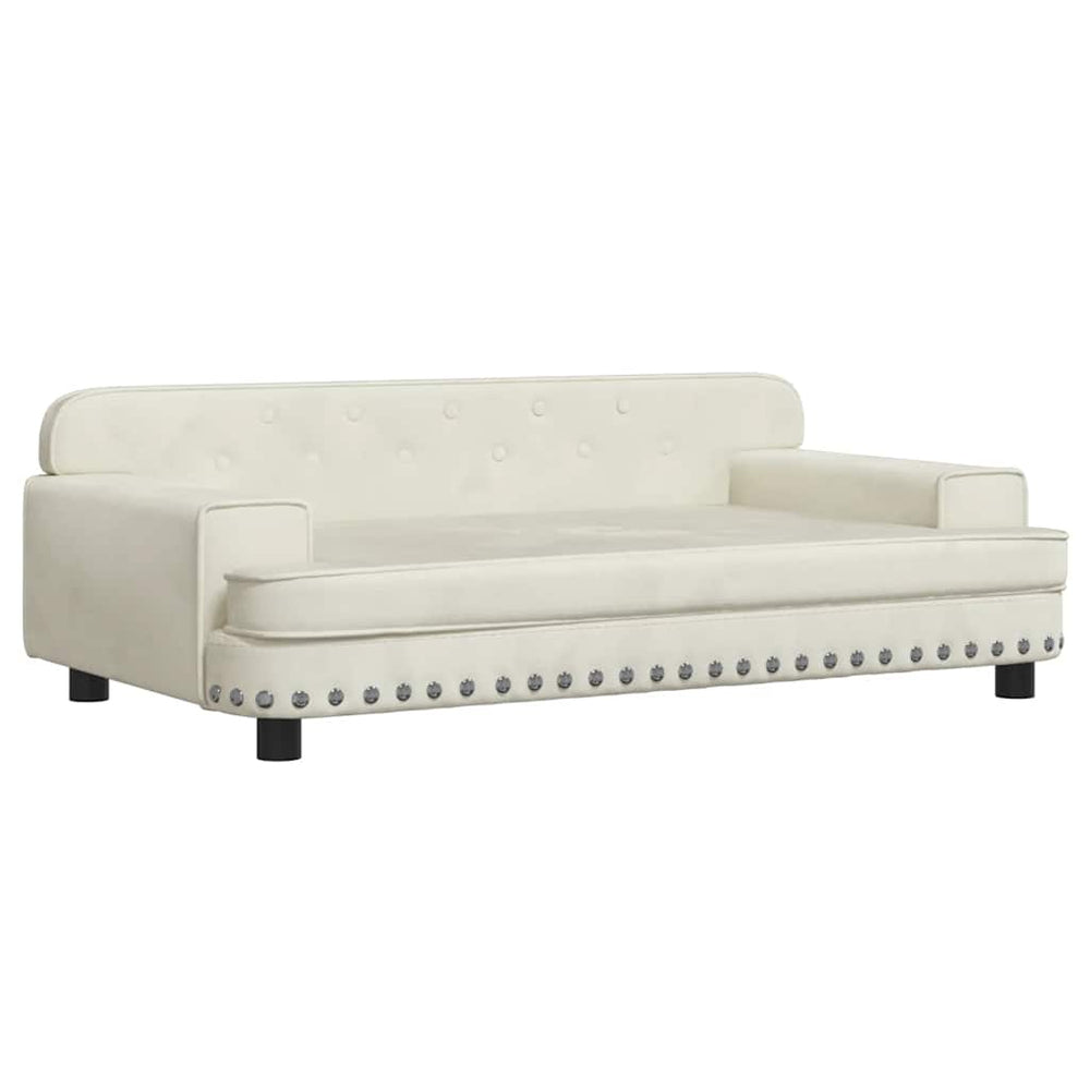 vidaXL Dog Bed Cream 90x53x30 cm Velvet