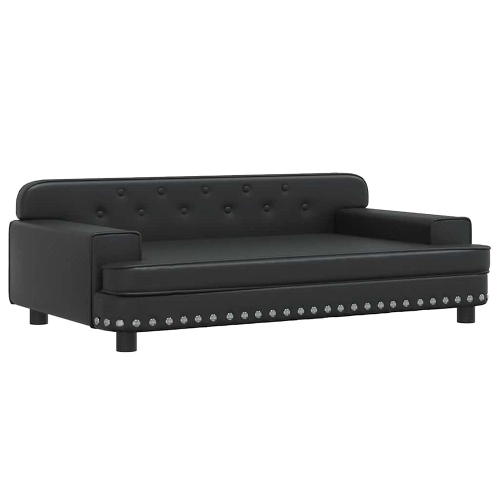 vidaXL Dog Bed Black 90x53x30 cm Faux Leather