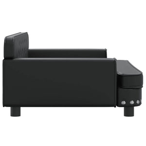 vidaXL Dog Bed Black 90x53x30 cm Faux Leather