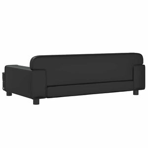 vidaXL Dog Bed Black 90x53x30 cm Faux Leather