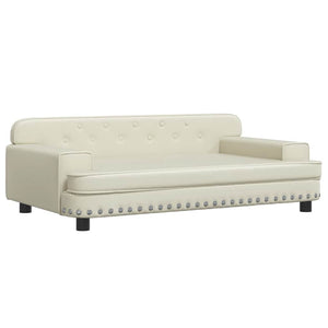 vidaXL Dog Bed Cream 90x53x30 cm Artificial Leather